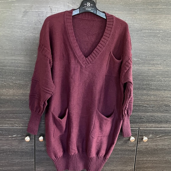 Source Unknown Dresses & Skirts - Merlot Sweater Dress Viscose Large/XL